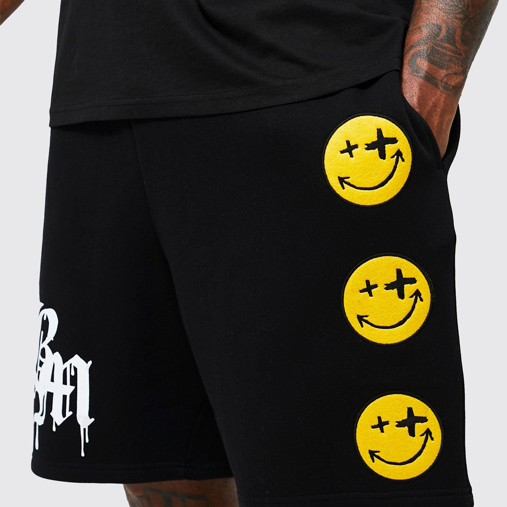 Plus Bm Applique Jersey Shorts