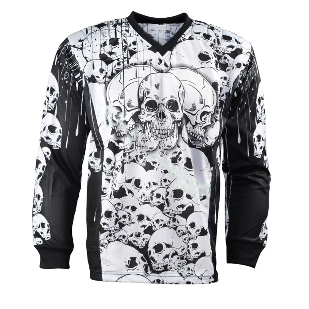 The Custom Skulls White Paintball Jersey