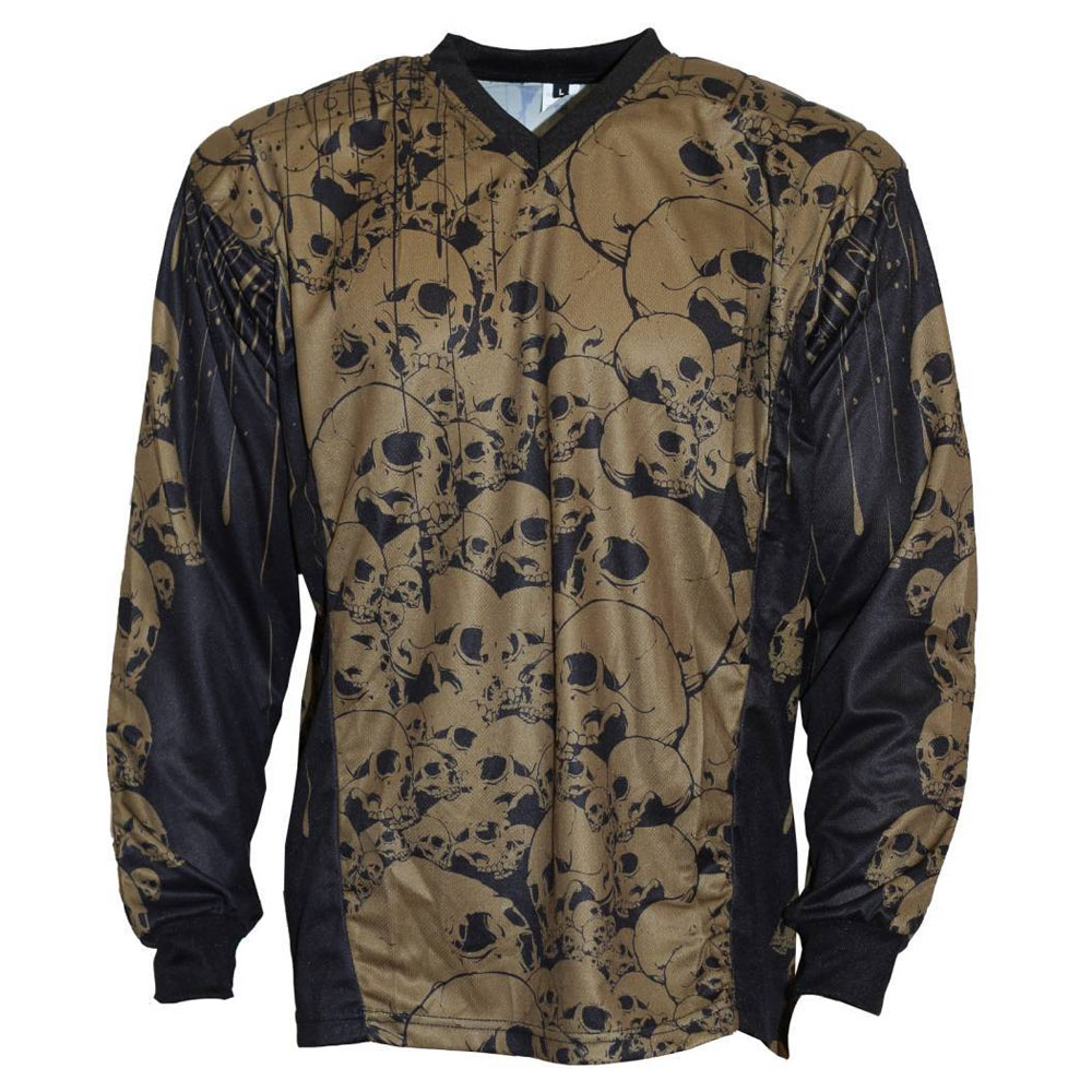 The Custom Skulls olive Paintball Jersey