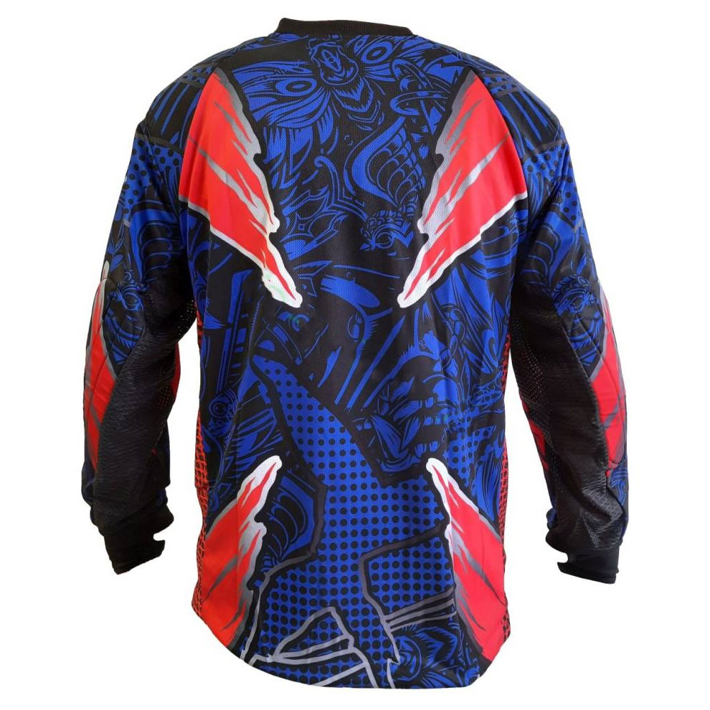 Custom Jersey Skull Warrior Red Blue