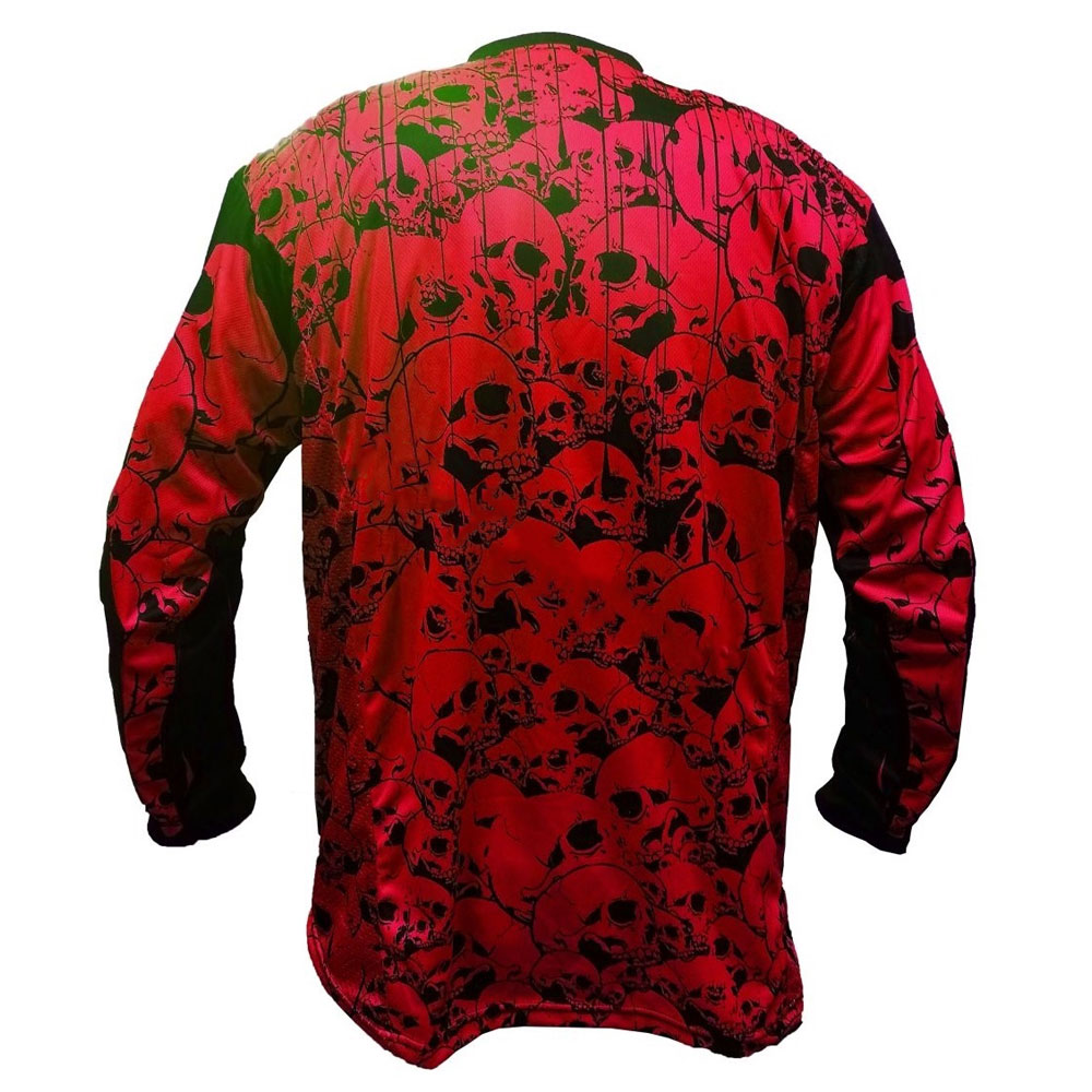 The Custom Skulls Red Paintball Jersey