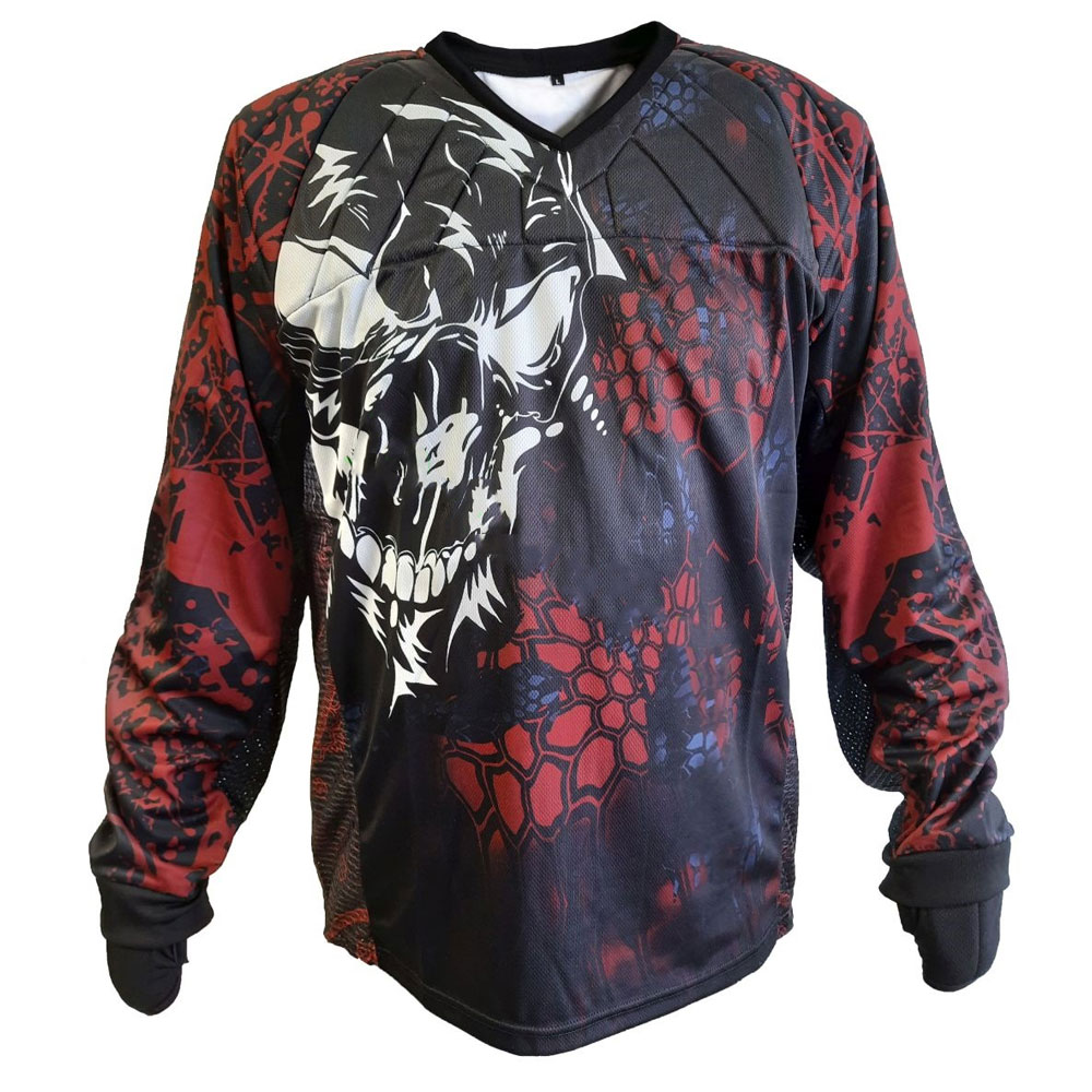 Custom Jersey Angry Skull Red Black